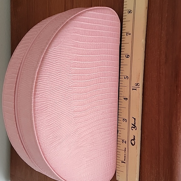 Pink Zip Around Travel Jewelry Storage Case - Picture 5 of 7